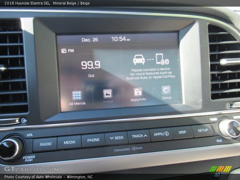 Mineral Beige / Beige 2018 Hyundai Elantra SEL