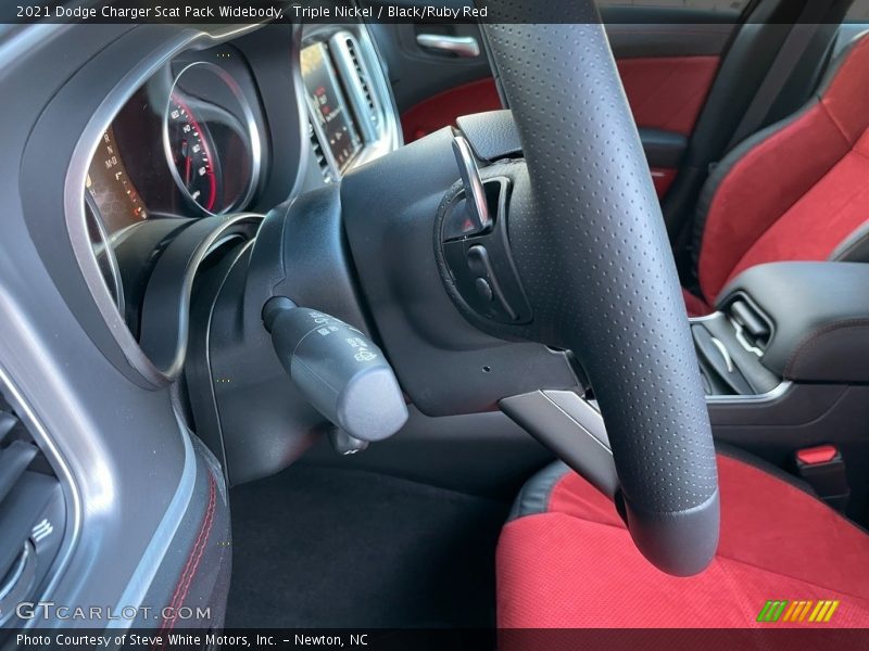 Triple Nickel / Black/Ruby Red 2021 Dodge Charger Scat Pack Widebody