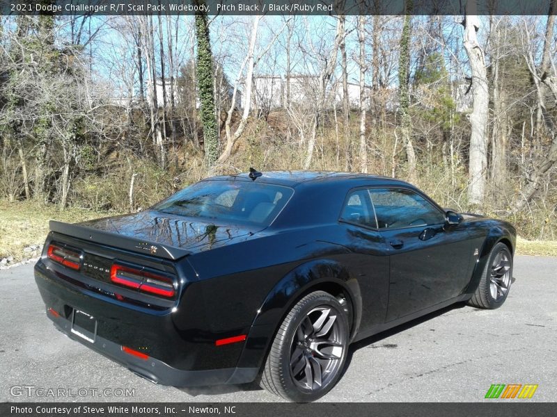 Pitch Black / Black/Ruby Red 2021 Dodge Challenger R/T Scat Pack Widebody