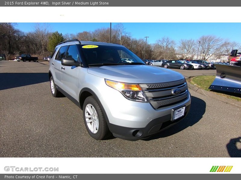 Ingot Silver / Medium Light Stone 2015 Ford Explorer 4WD