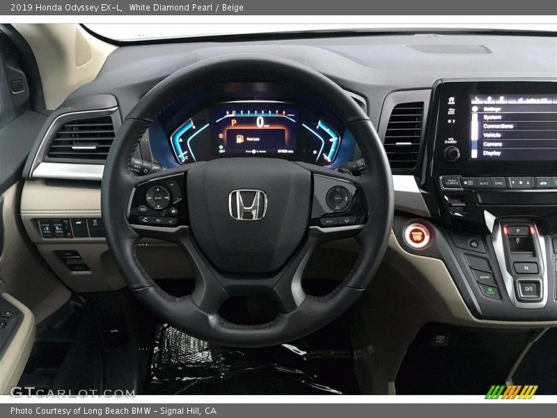 White Diamond Pearl / Beige 2019 Honda Odyssey EX-L