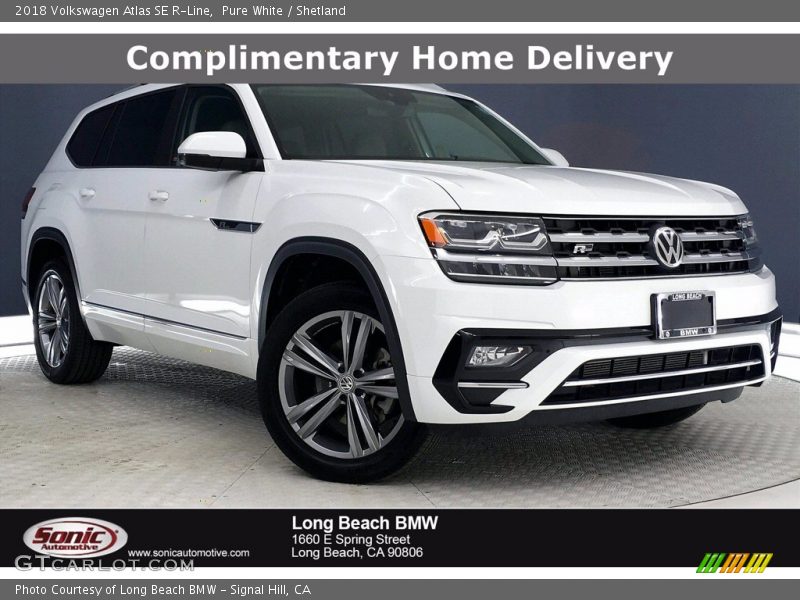 Pure White / Shetland 2018 Volkswagen Atlas SE R-Line