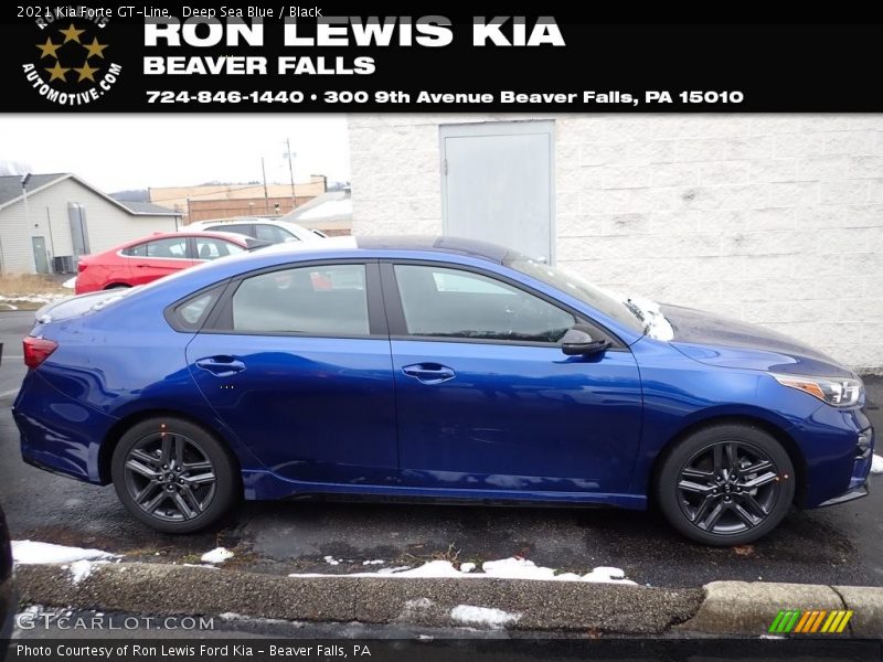 Deep Sea Blue / Black 2021 Kia Forte GT-Line