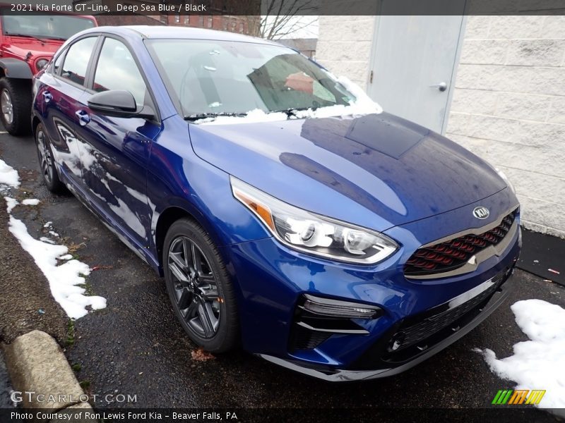 Deep Sea Blue / Black 2021 Kia Forte GT-Line