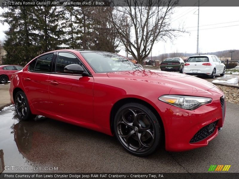 Alfa Rosso (Red) / Black 2021 Alfa Romeo Giulia TI AWD