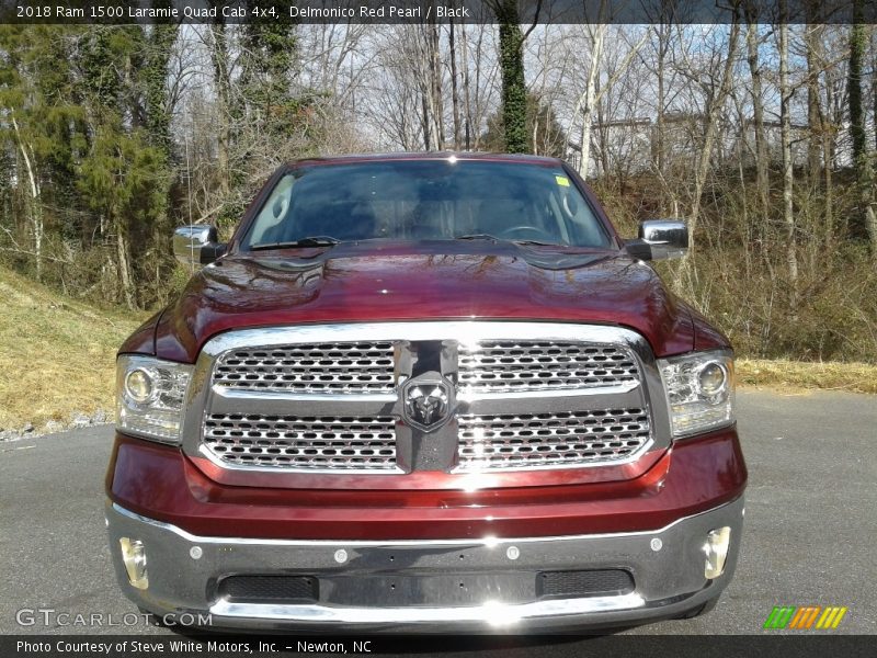 Delmonico Red Pearl / Black 2018 Ram 1500 Laramie Quad Cab 4x4