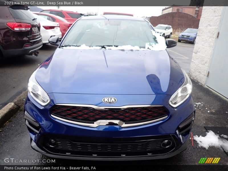 Deep Sea Blue / Black 2021 Kia Forte GT-Line