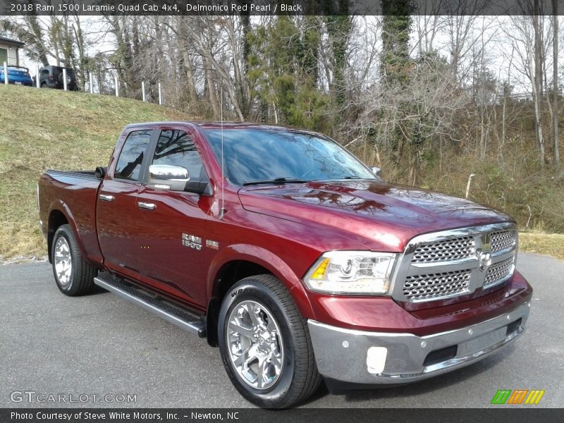 Delmonico Red Pearl / Black 2018 Ram 1500 Laramie Quad Cab 4x4