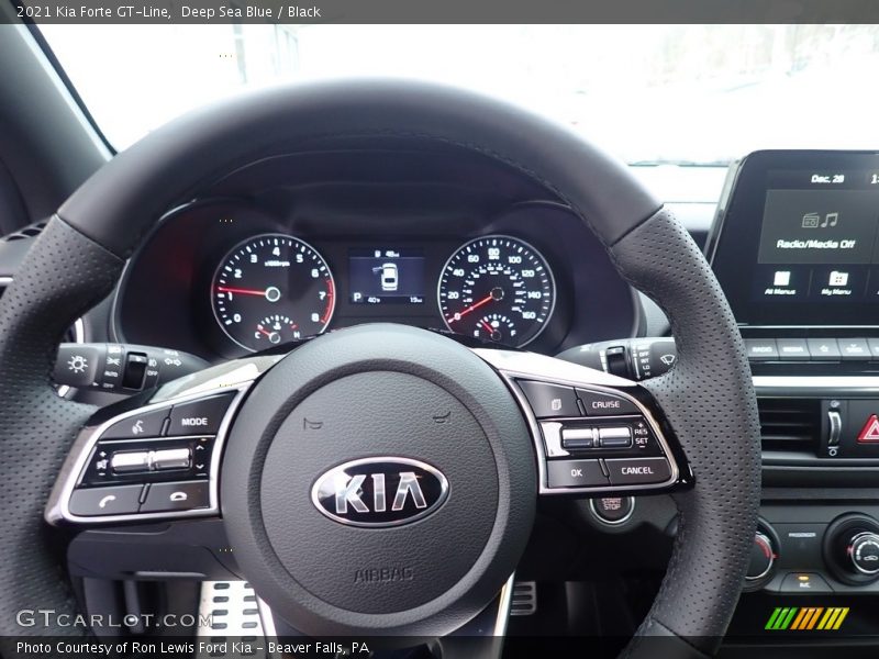 Deep Sea Blue / Black 2021 Kia Forte GT-Line