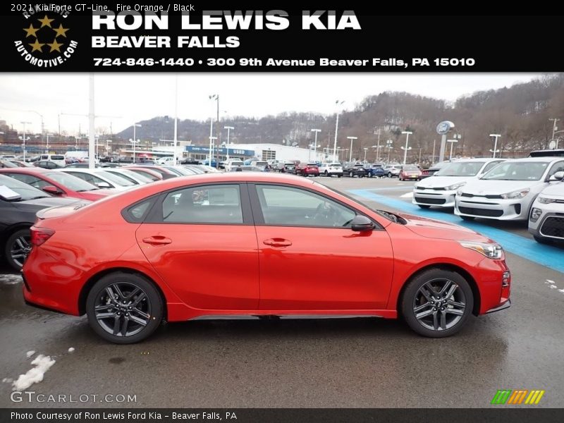 Fire Orange / Black 2021 Kia Forte GT-Line