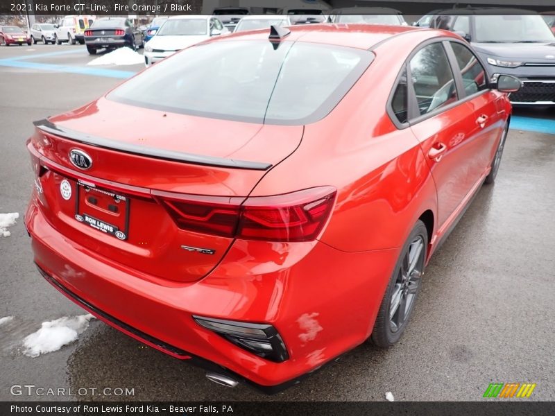 Fire Orange / Black 2021 Kia Forte GT-Line