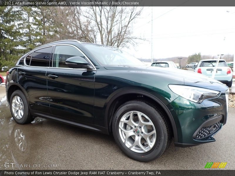 Front 3/4 View of 2021 Stelvio Sprint AWD