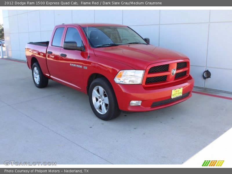 Flame Red / Dark Slate Gray/Medium Graystone 2012 Dodge Ram 1500 Express Quad Cab