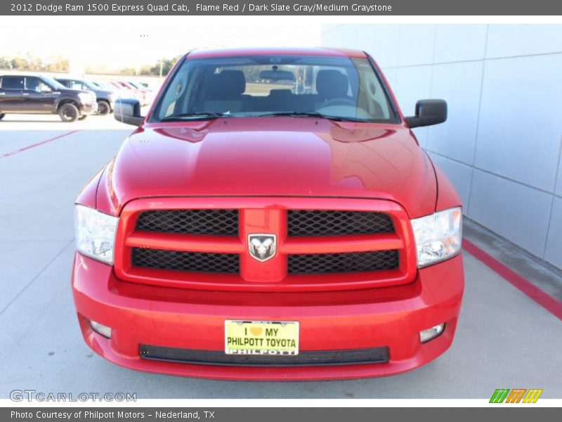 Flame Red / Dark Slate Gray/Medium Graystone 2012 Dodge Ram 1500 Express Quad Cab