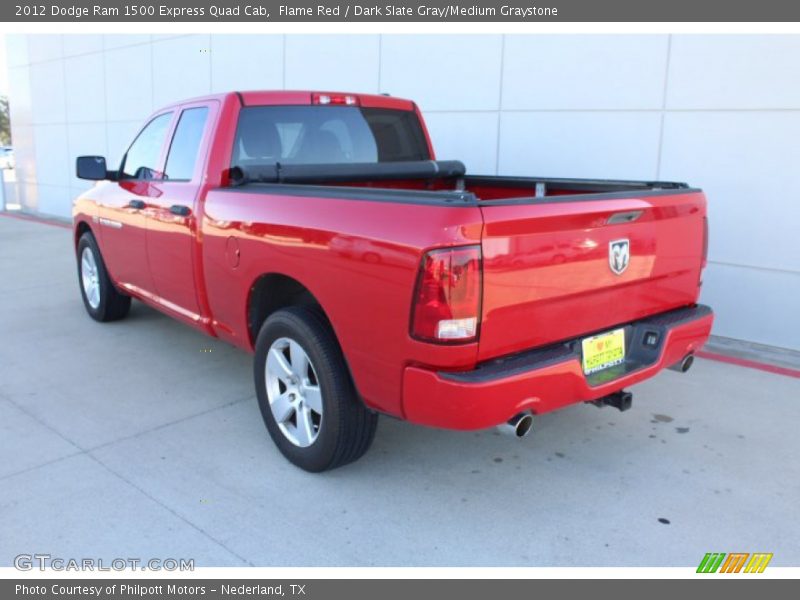 Flame Red / Dark Slate Gray/Medium Graystone 2012 Dodge Ram 1500 Express Quad Cab