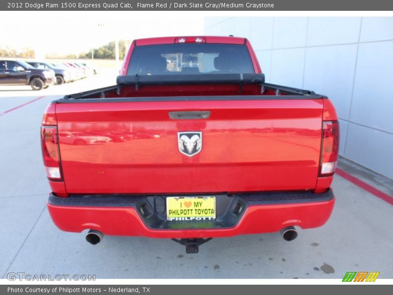 Flame Red / Dark Slate Gray/Medium Graystone 2012 Dodge Ram 1500 Express Quad Cab