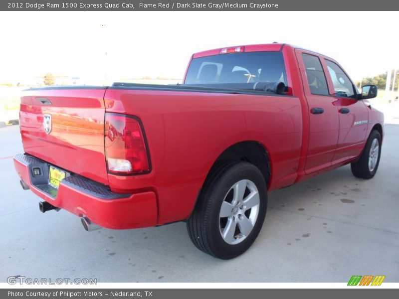 Flame Red / Dark Slate Gray/Medium Graystone 2012 Dodge Ram 1500 Express Quad Cab