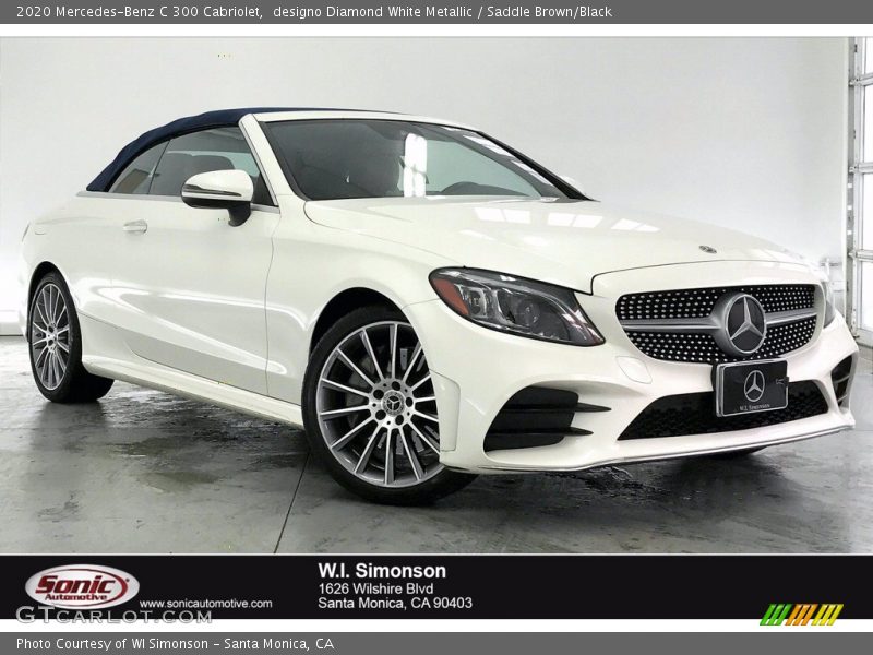 designo Diamond White Metallic / Saddle Brown/Black 2020 Mercedes-Benz C 300 Cabriolet