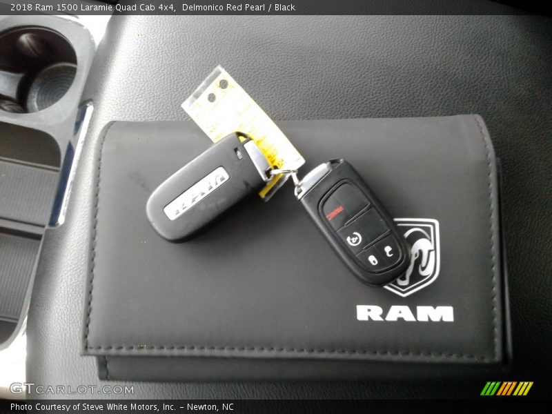Delmonico Red Pearl / Black 2018 Ram 1500 Laramie Quad Cab 4x4