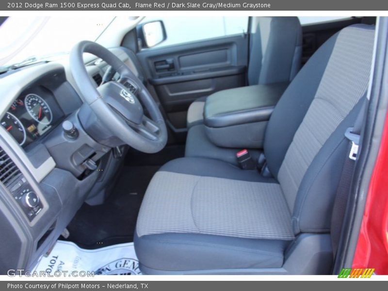 Flame Red / Dark Slate Gray/Medium Graystone 2012 Dodge Ram 1500 Express Quad Cab