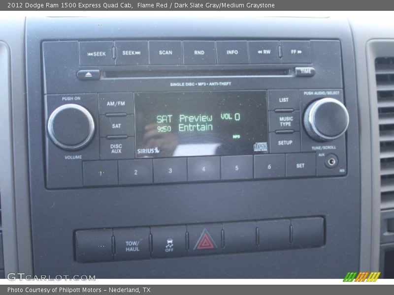 Flame Red / Dark Slate Gray/Medium Graystone 2012 Dodge Ram 1500 Express Quad Cab