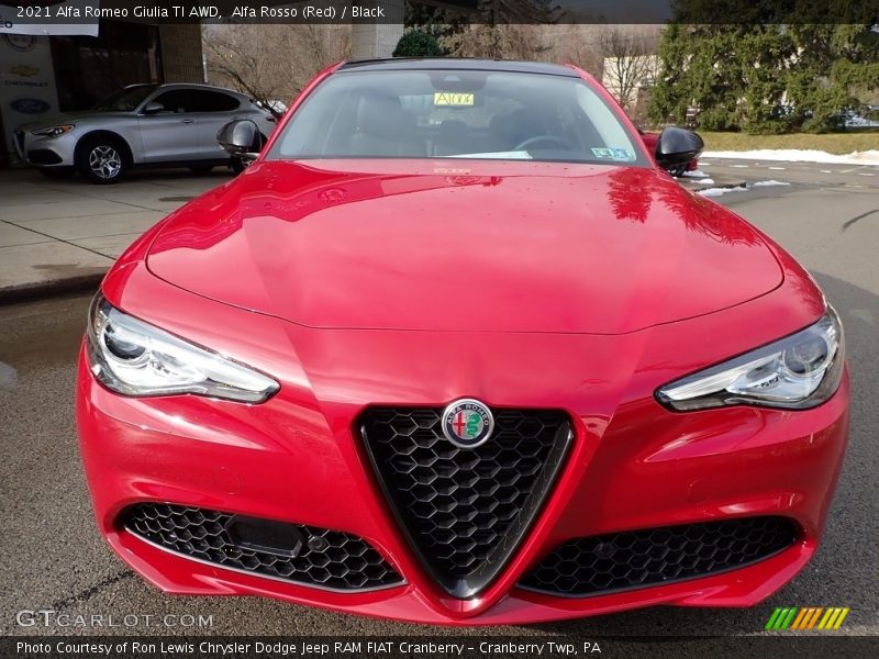 Alfa Rosso (Red) / Black 2021 Alfa Romeo Giulia TI AWD