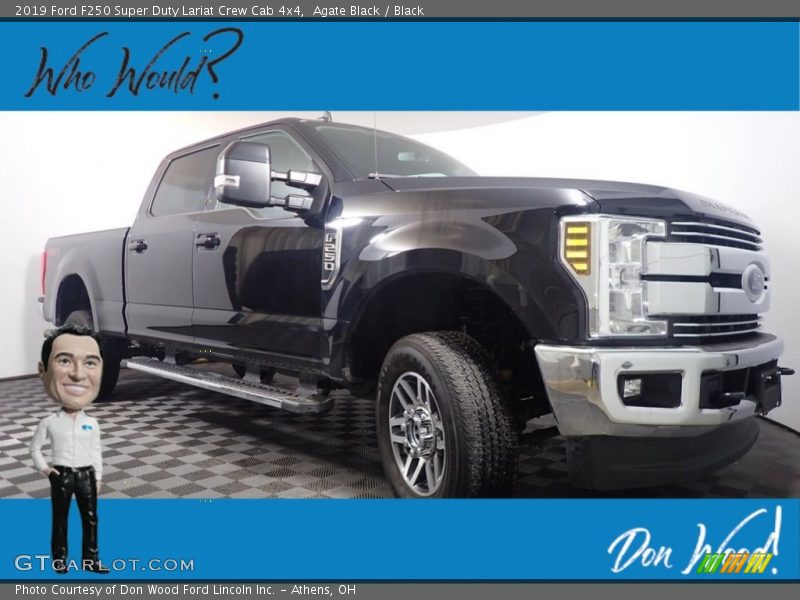 Agate Black / Black 2019 Ford F250 Super Duty Lariat Crew Cab 4x4