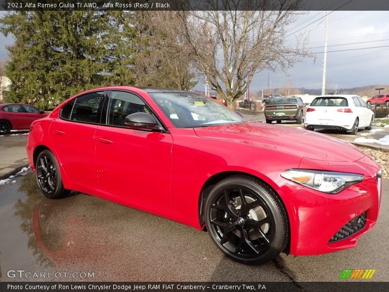 Alfa Rosso (Red) / Black 2021 Alfa Romeo Giulia TI AWD
