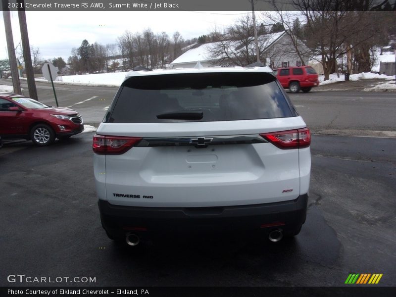 Summit White / Jet Black 2021 Chevrolet Traverse RS AWD