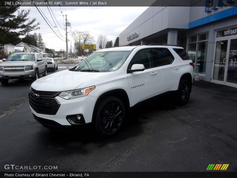 Summit White / Jet Black 2021 Chevrolet Traverse RS AWD