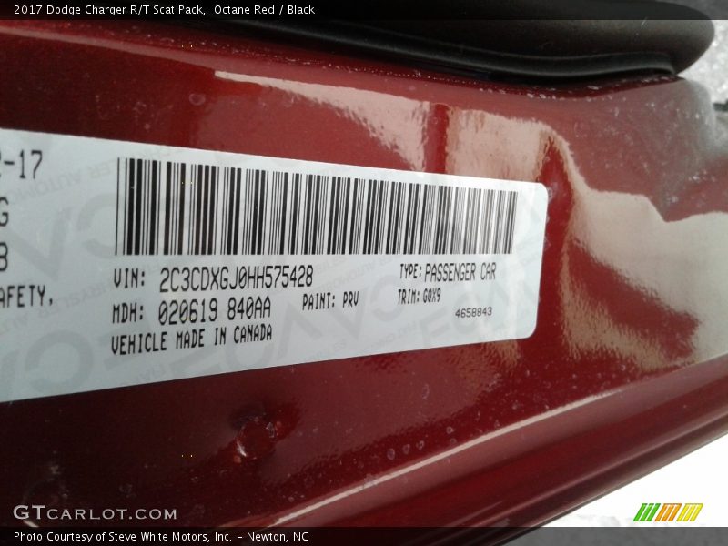 Octane Red / Black 2017 Dodge Charger R/T Scat Pack