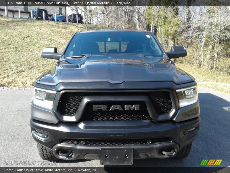 Granite Crystal Metallic / Black/Red 2019 Ram 1500 Rebel Crew Cab 4x4