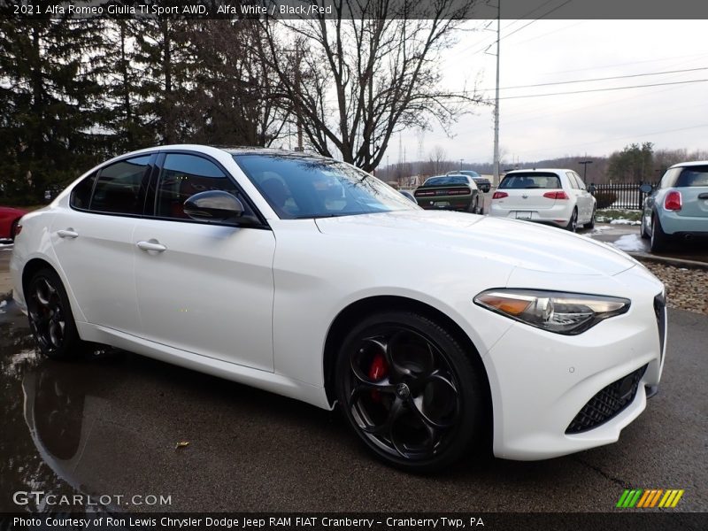 Front 3/4 View of 2021 Giulia TI Sport AWD
