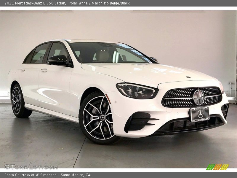 Polar White / Macchiato Beige/Black 2021 Mercedes-Benz E 350 Sedan