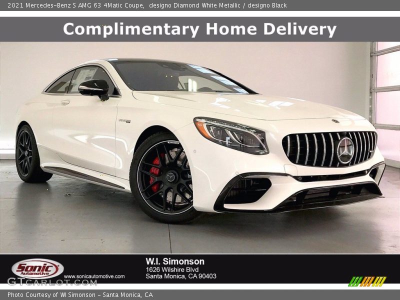 designo Diamond White Metallic / designo Black 2021 Mercedes-Benz S AMG 63 4Matic Coupe