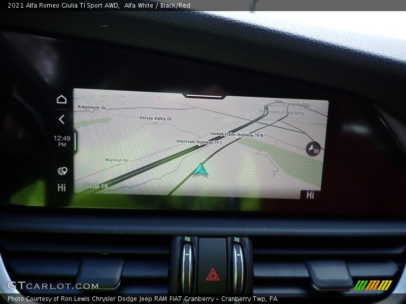 Navigation of 2021 Giulia TI Sport AWD