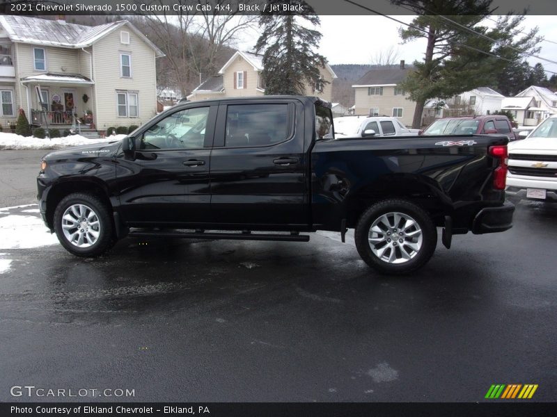 Black / Jet Black 2021 Chevrolet Silverado 1500 Custom Crew Cab 4x4