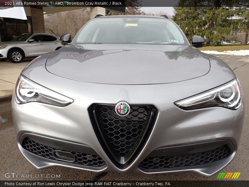 Stromboli Gray Metallic / Black 2021 Alfa Romeo Stelvio Ti AWD