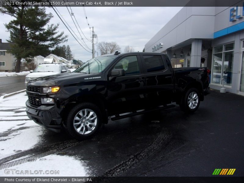 Black / Jet Black 2021 Chevrolet Silverado 1500 Custom Crew Cab 4x4