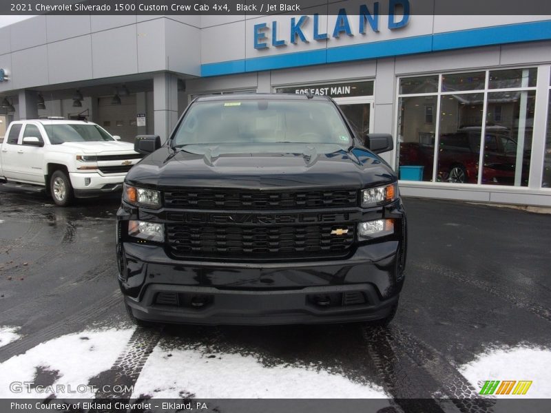 Black / Jet Black 2021 Chevrolet Silverado 1500 Custom Crew Cab 4x4