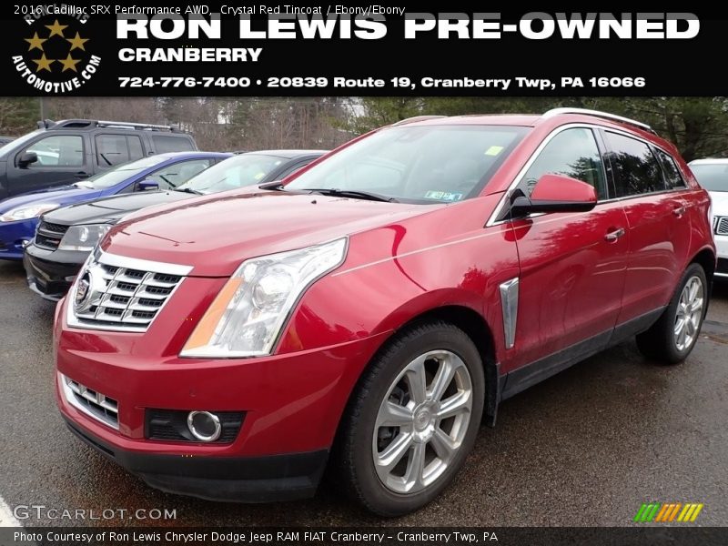 Crystal Red Tincoat / Ebony/Ebony 2016 Cadillac SRX Performance AWD
