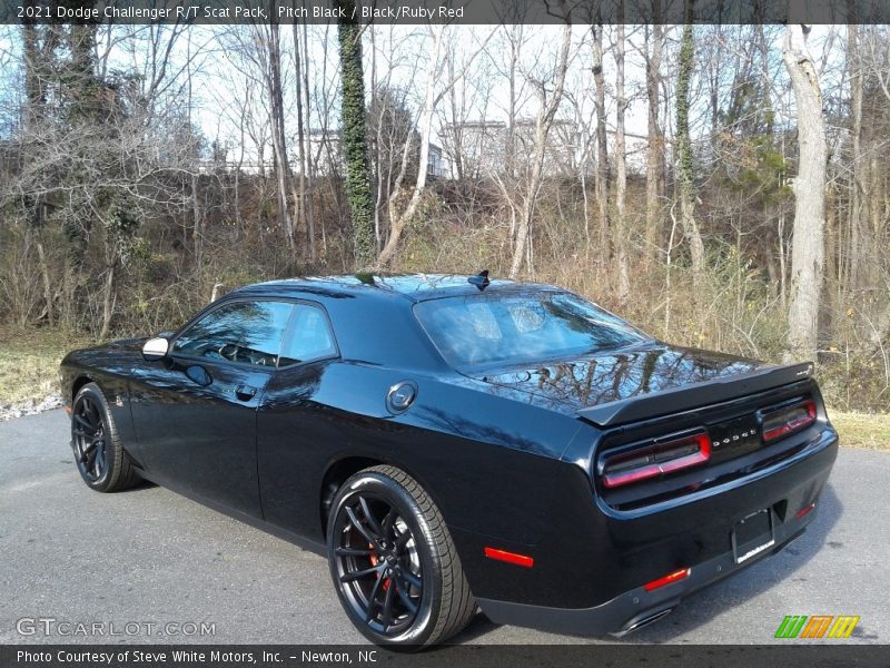 Pitch Black / Black/Ruby Red 2021 Dodge Challenger R/T Scat Pack