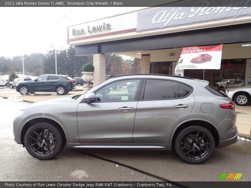Stromboli Gray Metallic / Black 2021 Alfa Romeo Stelvio Ti AWD