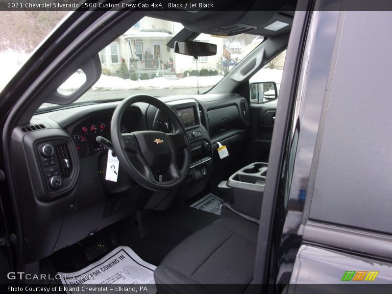 Black / Jet Black 2021 Chevrolet Silverado 1500 Custom Crew Cab 4x4