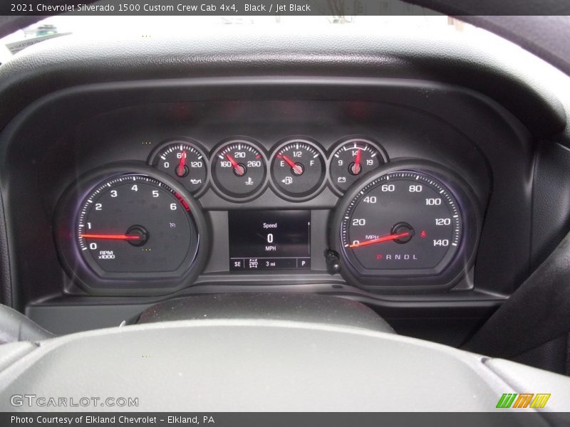 Black / Jet Black 2021 Chevrolet Silverado 1500 Custom Crew Cab 4x4
