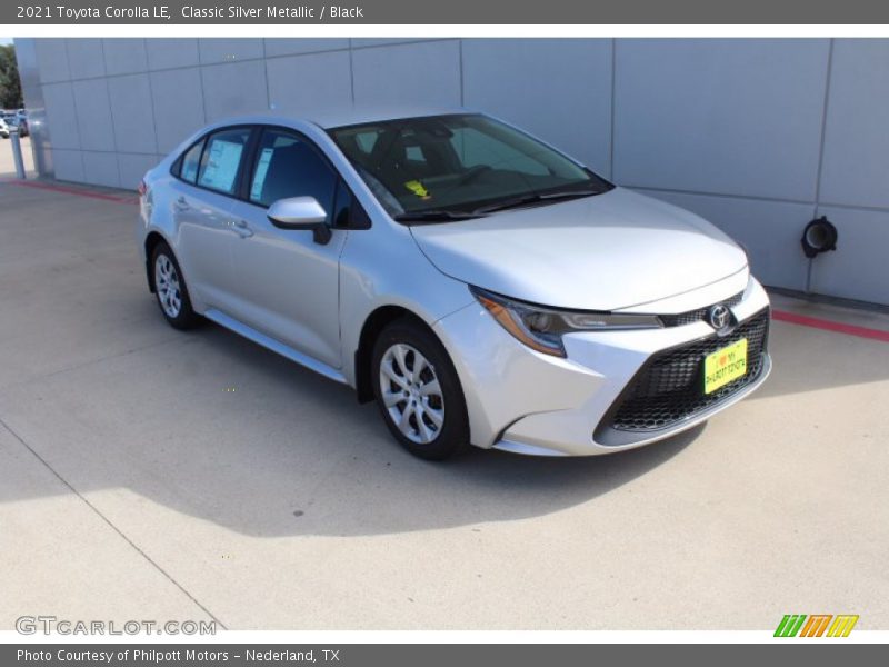 Classic Silver Metallic / Black 2021 Toyota Corolla LE