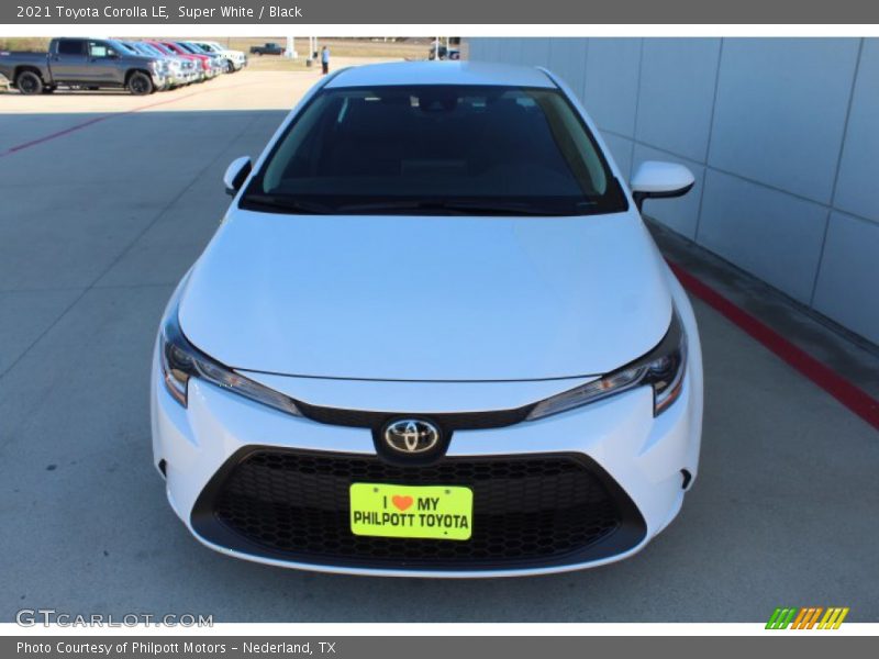 Super White / Black 2021 Toyota Corolla LE