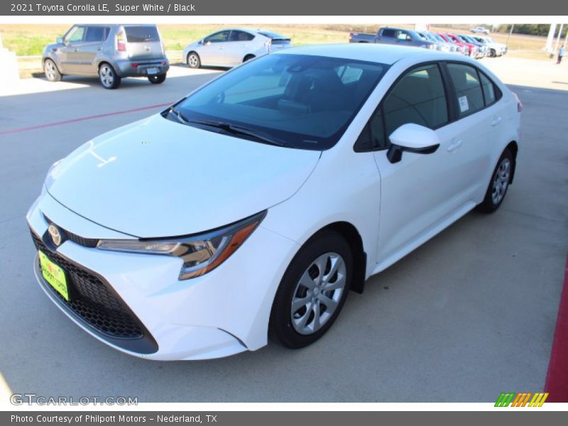 Super White / Black 2021 Toyota Corolla LE