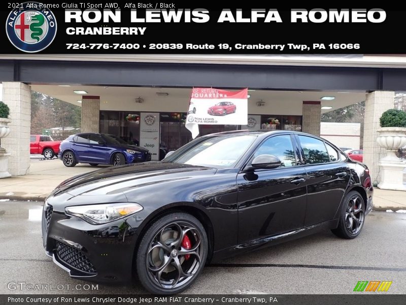 Alfa Black / Black 2021 Alfa Romeo Giulia TI Sport AWD