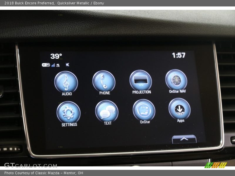 Quicksilver Metallic / Ebony 2018 Buick Encore Preferred